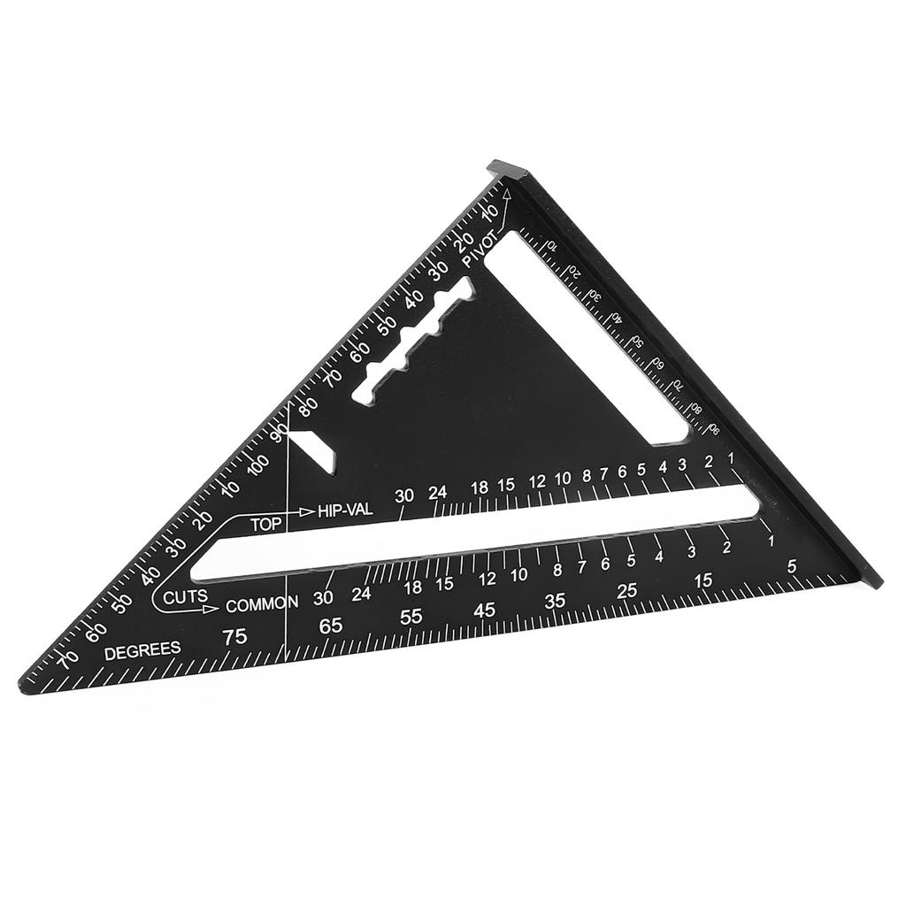 Triangle Ruler 7in Carpenter Square Aluminum 90 Degrees 45 Degrees Portable Woodworking Measuring