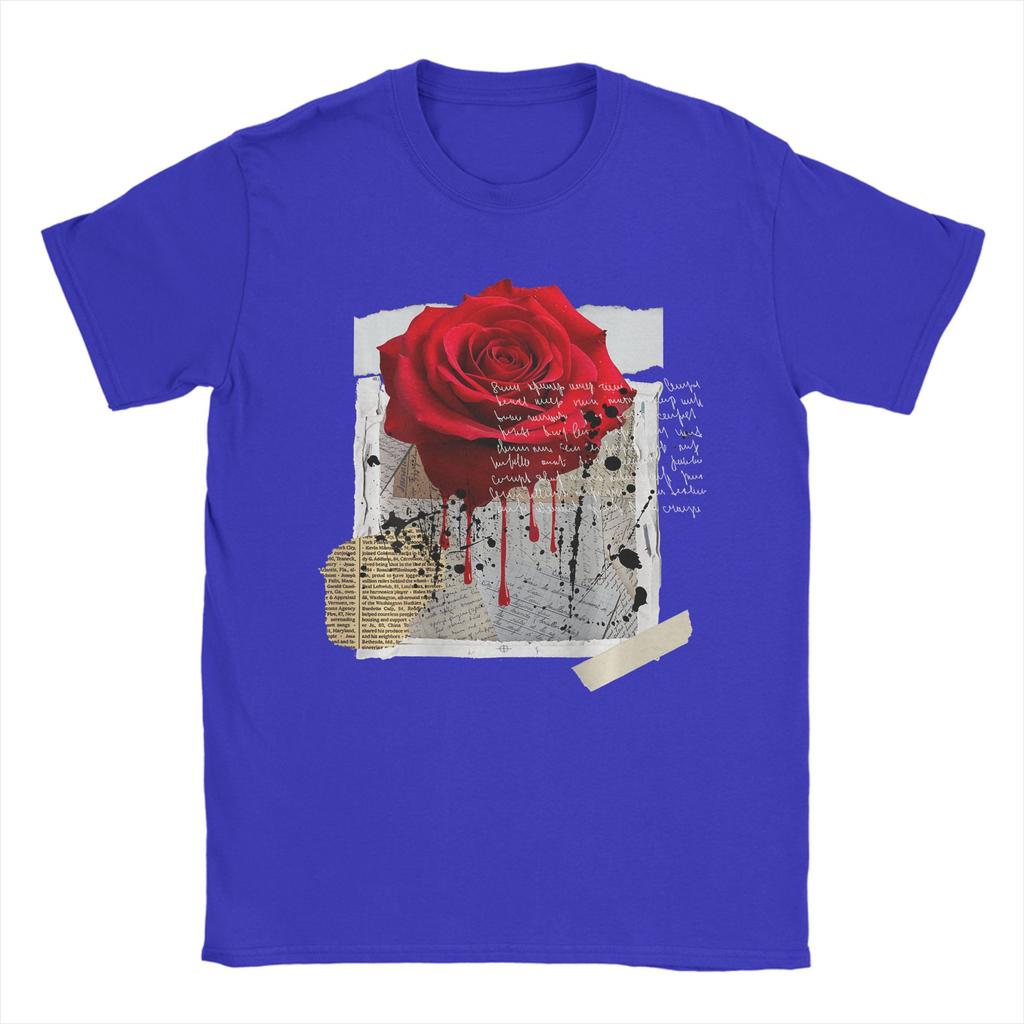 Oversized T Shirt Summer Streetwear Graphic Dark Floral Urban Aesthetic ON Back Fashion TShirts Short Sleeve Clothing