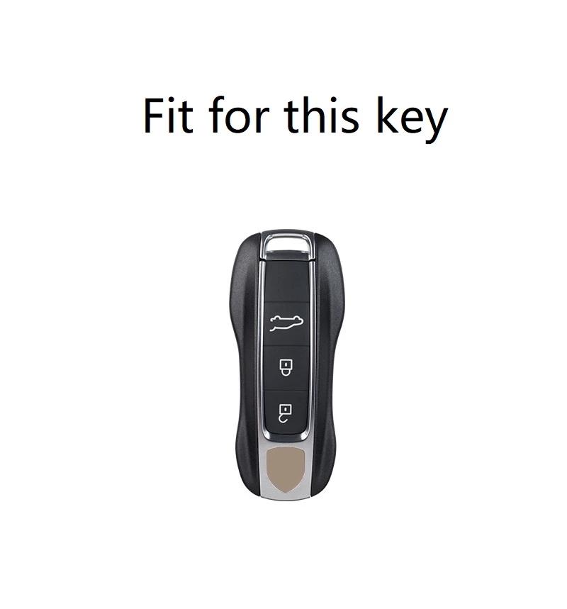 1Pcs Genuine Leather Car Remote Key Fob Case Key cover for Porsche Panamera 2017-2021 Cayenne 2018 2019 2020 2021