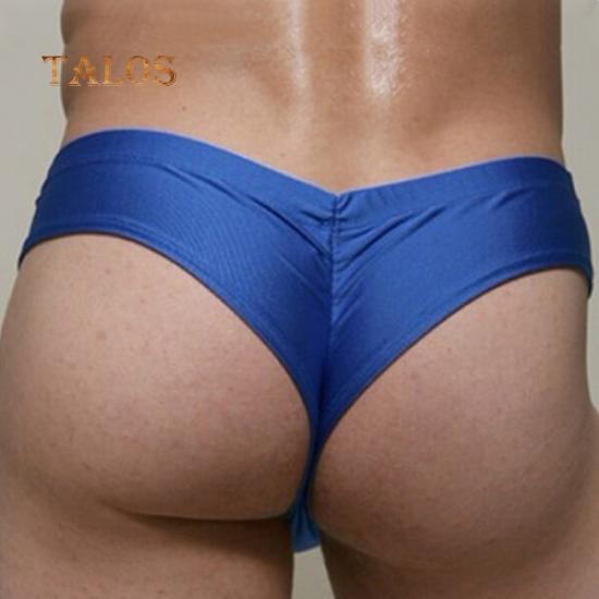 Man's Low Waist Leakage Hip U Convex Design Underwear Men Briefs Sexy Thongs Men's Clothing