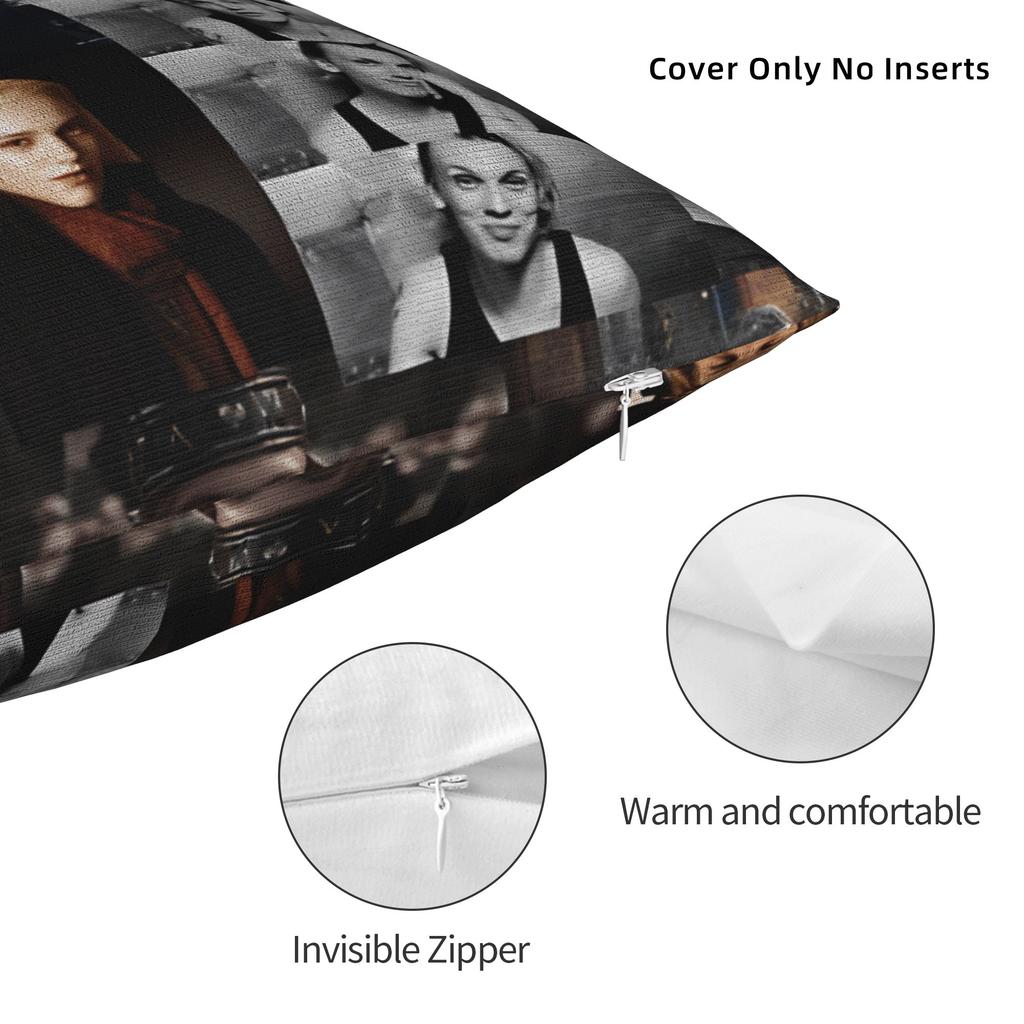 Pillow Cover Jamie Campbell Bower Abstract Collage Cute Funny Pillow Case For Sofa Home Decor Pillowcases