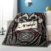 1PC Custom Name Axes Crest Flannel blankets Patterns Throw Blanket All-Season Soft Gift for Couch, Bed, Camping gifts