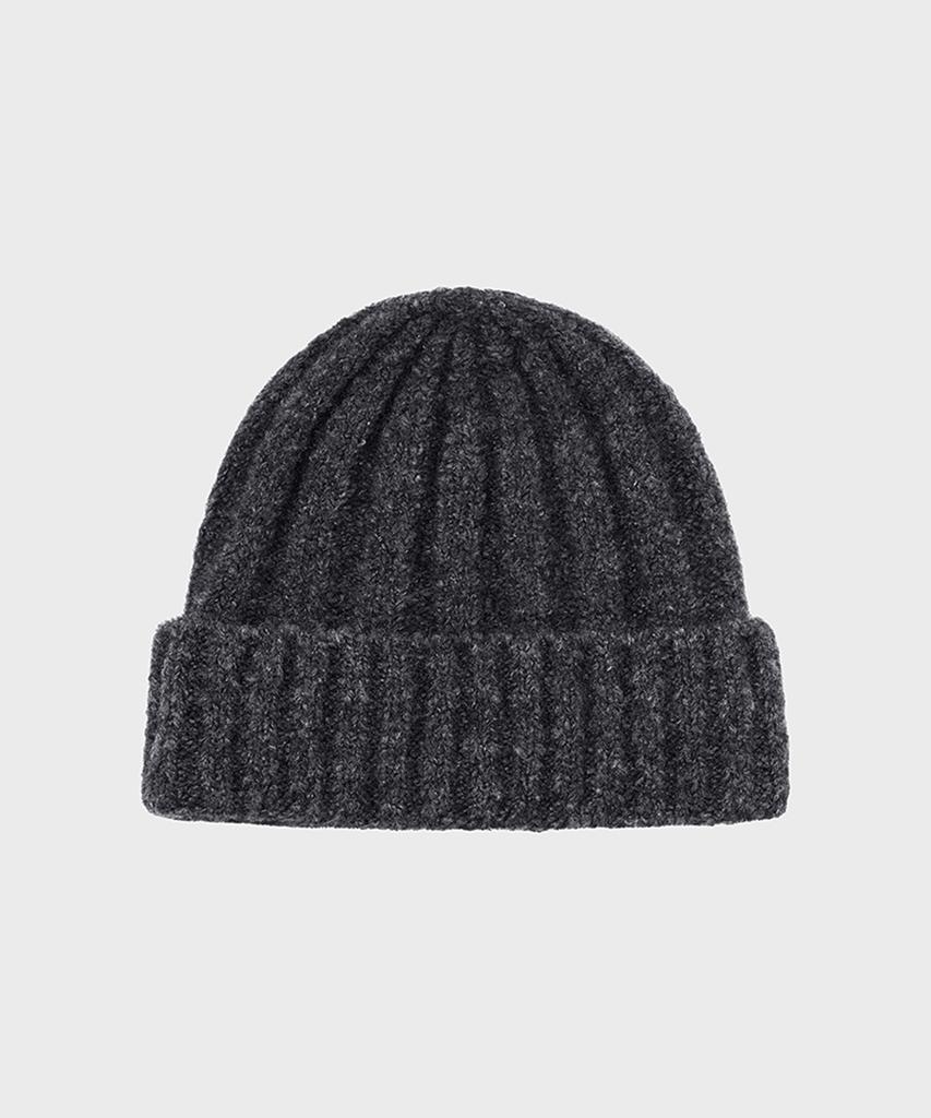 NOIRER Mohair Ribbed Wool Beanie (3 Colors)