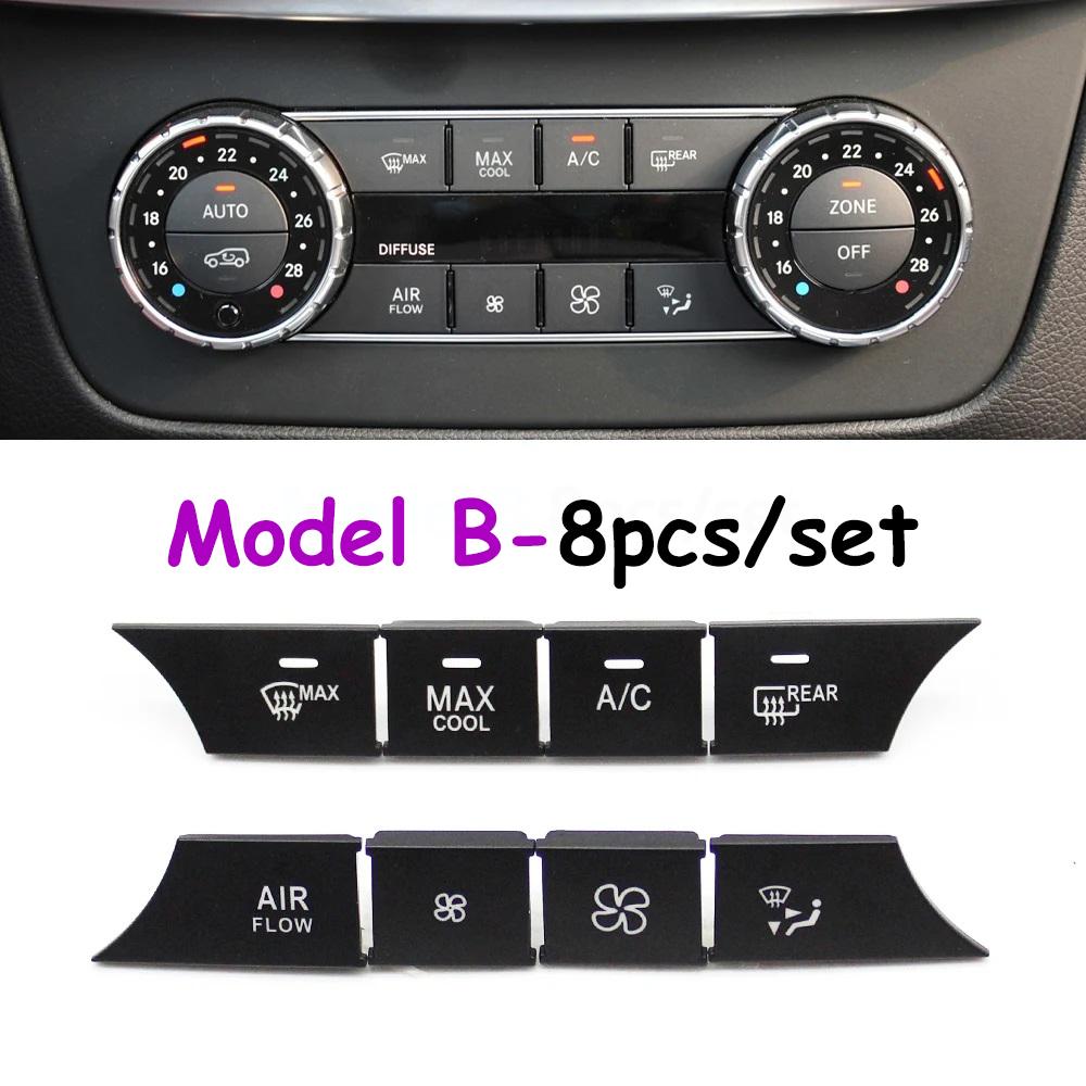 8PCS W166 W292 W463 Dashboard Air Conditioner Wind Volume Heater Climate Control Button For Mercedes Benz ML GL GLE GLS G Class