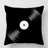 Music-Themed Throw Pillow Covers,Featuring Piano, Notes, Zippered Cushion Covers For Indoor Decor And Party Decoration
