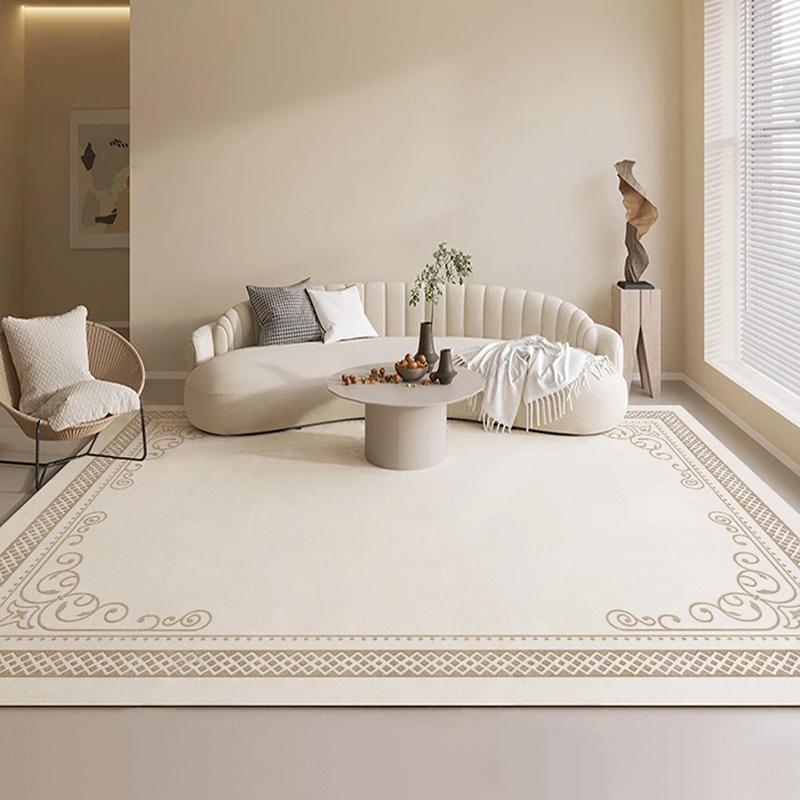 Euporean Pattern Carpet Living Room Floor Mat Bedroom Sofa Luxury Large Area Rugs White Decoration Household Alfombras Para Sala