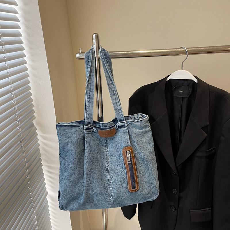 Denim Bag Women's Tote Bag Large Capacity Commuter Shoulder Crossbody Bag