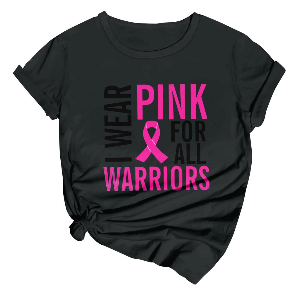 Women's Casual Halloween Breast Print T-Shirt Round Neck Pullover Short Sleeve Top