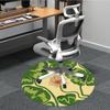 1pc Lotus Leaves Office Round Area Rug,  Mat Suitable For Office, Under Office Chairs Bedroom Living Room Home Decor, Room Deco