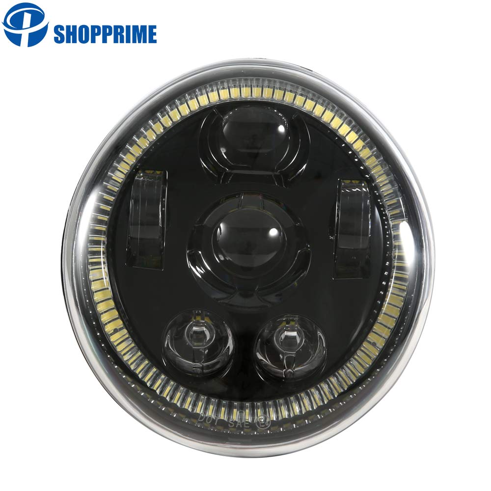 

For V Rod VRSCF VRSC VRSCR 2002-2017 60W Vrod LED Front Headlight HI/Low Beam Motorcycle Headlamp чёрный