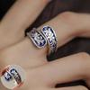 Korean Style S925 Silver Plated Geometric Open Finger Ring - Women's Vintage Hip Hop Jewelry for Index or Pinky Finger.