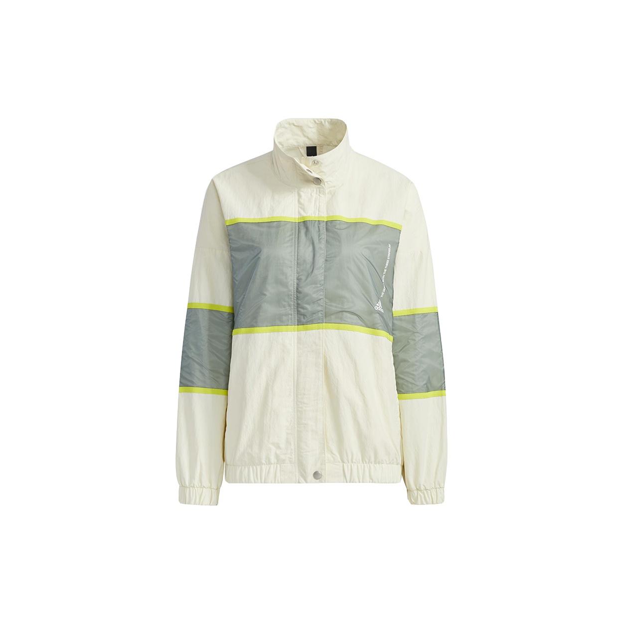 (WMNS) adidas W Word Wv Jkt Stand Collar Training Woven Sports Jacket Colorblock Women s GM0683 S