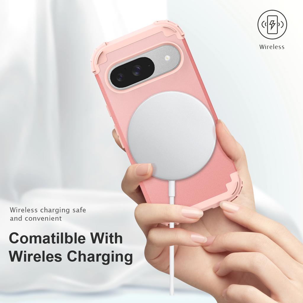 L-Style Für Google Pixel 9 Hülle Stoßfest PC+TPU Handy Rückseite