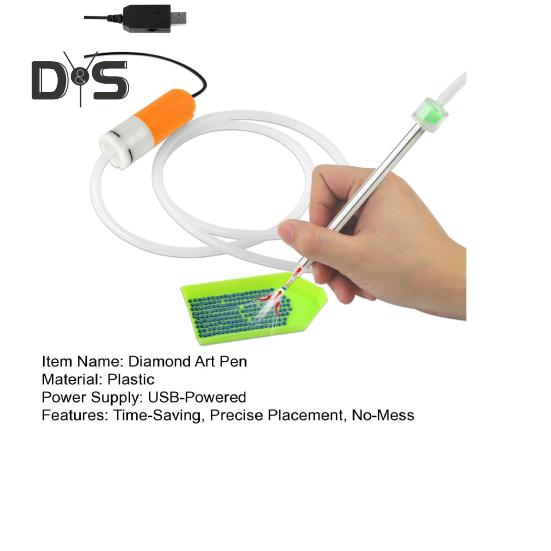 Вакуумна ручка для алмазної мозаїки Електричний інструмент для викладання алмазів Без воску Живлення від USB Вакуумна ручка для алмазної мозаїки для DIY алмазного мистецтва
