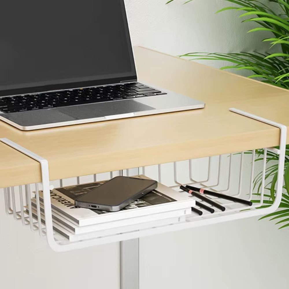 Space Saving Under Table Storage Basket Universal Organizer Storage Rack  Kitchen Organizer
