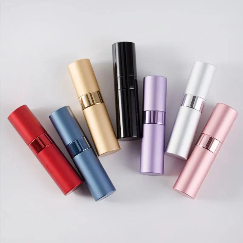 8ml Metal Aluminum Refillable Perfume Bottle Cosmetic Spray Mini Portable Empty Refill Jar Travel Liner Glass Tool