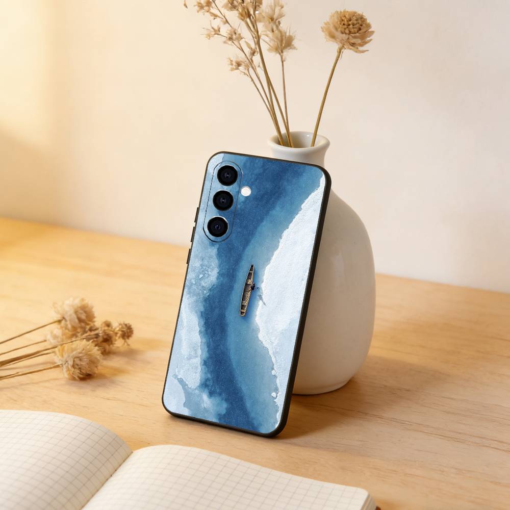 Sea Phone Case For Samsung Galaxy A73,A72,A71,A70,A53,A52,A51,Soft Silicone Black Cover
