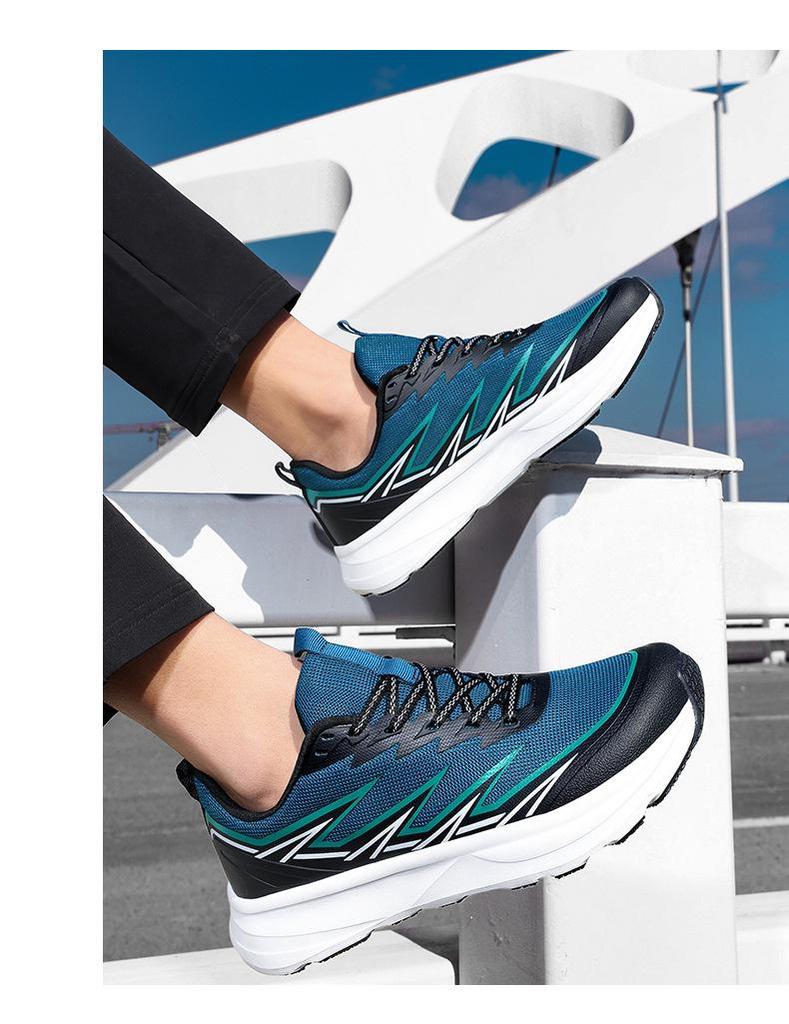 Plus Size Men's Wide-Toe 48 Casual Sports Shoes - Wear-Resistant, Shock-Absorbing Mesh for Hard Courts