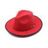Men'S And Women'S Woolen Top Hats, Jazz Hats, Retro White Hemmed Woolen Hats, Flat Brims, Sunshade Eaves.