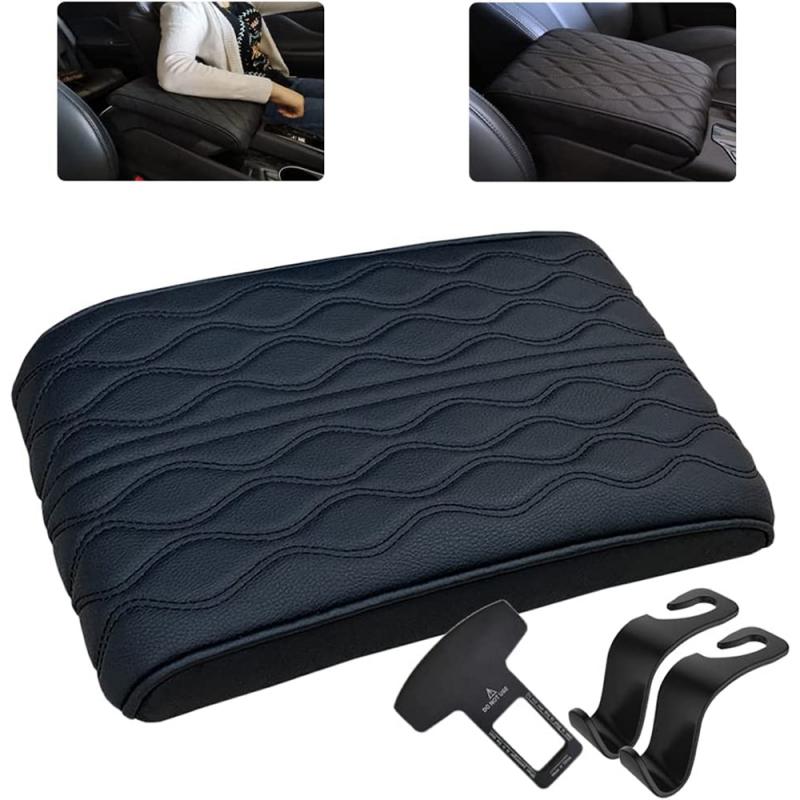 

Car Armrest Mat Multi-color Durable Leather Space Memory Cotton Car Styling Auto Center Console Arm Rest Seat Box Mat Universal