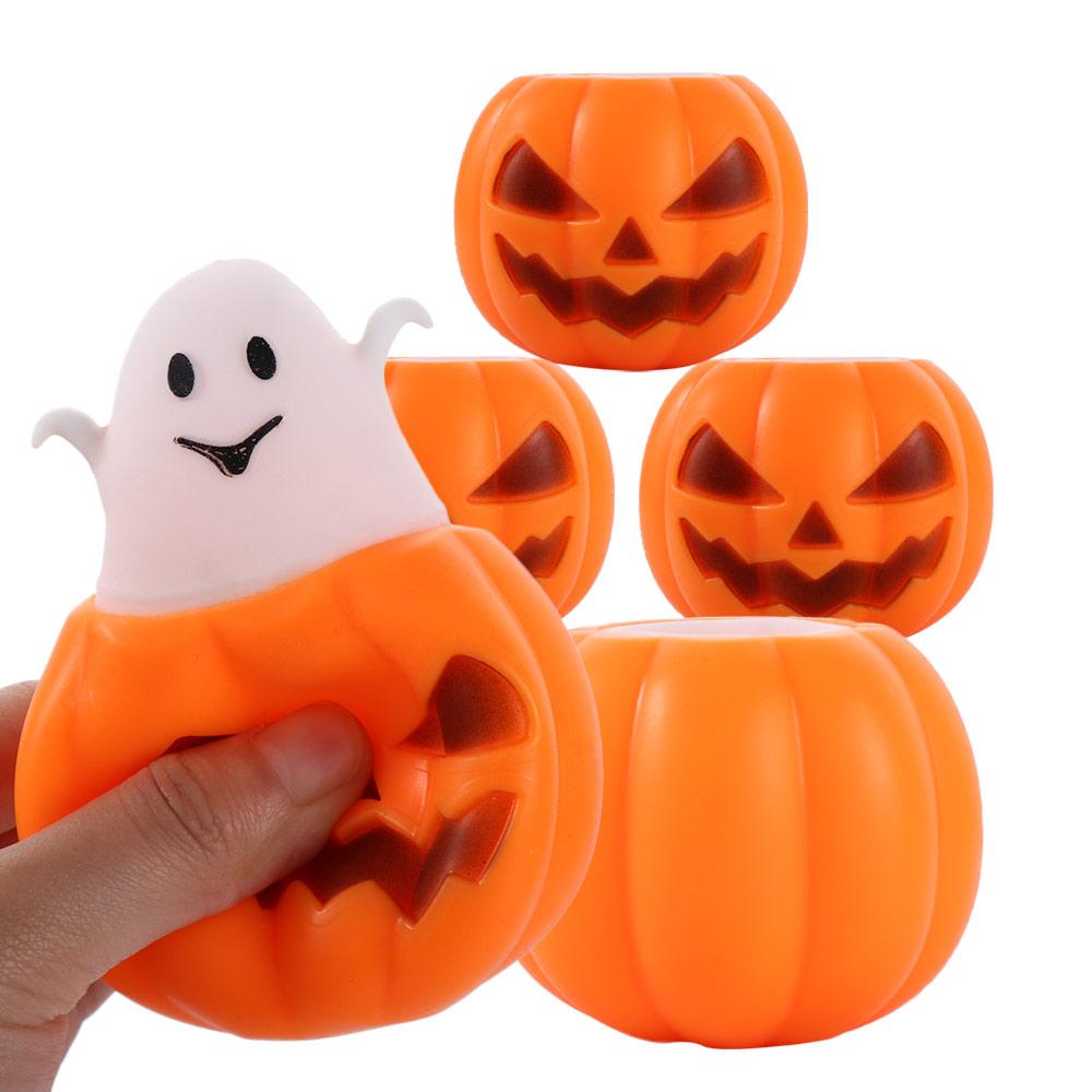 Pumpkin Kids Toys DIY Home Supplies Halloween Party Decorations Decompression Toys Squeeze Ball