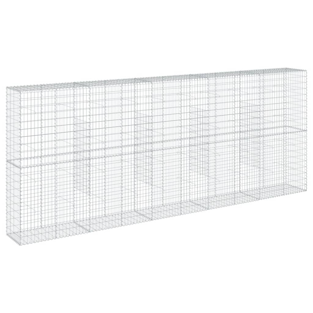 Vidaxl Gabion Basket with Lid, 500X50X200 Cm, Galvanized Iron