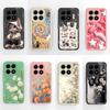 Case For Xiaomi 14 14T 15 15T 17 Pro Max Art Oil Painting Flowers Soft Liquid Silicone Protective Cover Anti Drop Fundas Bumper