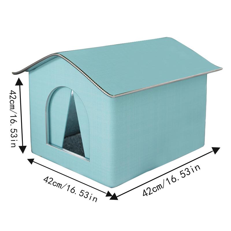 Outdoor Cat House Foldable Warm Pet House Waterproof Rainproof Kitten Cave Pet Tent Bunny Bed For Feral Cat Puppy