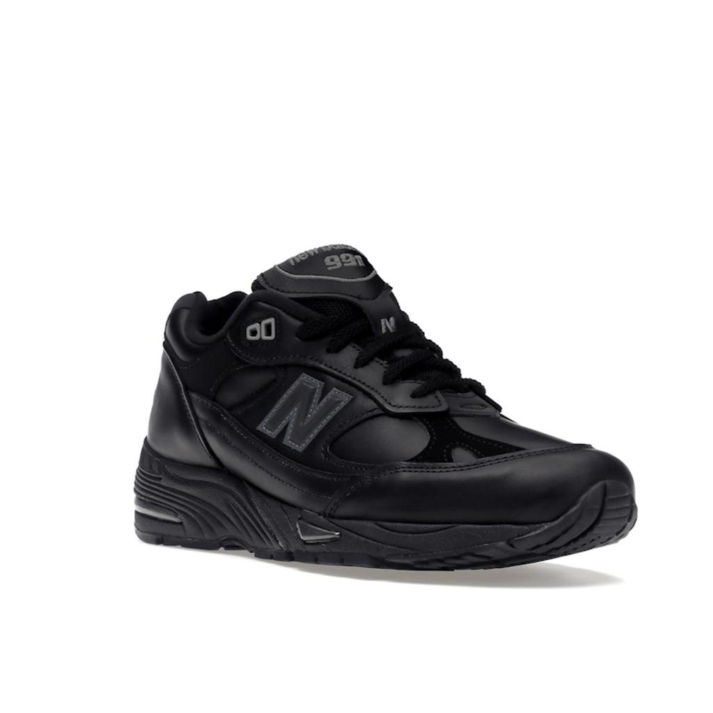 New Balance 991 MiUK Leather Black Grey Men Sneakers M991TK