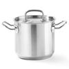 Tall Pot Kitchen Line With Lid , Diameter 280 X 220 H - Hendi 837405