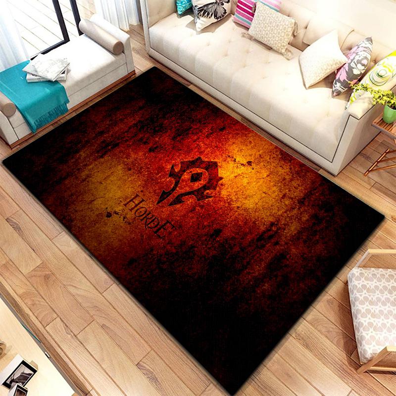 Spiel World of Warcraft Teppich für Wohnzimmerteppiche Camping Stranger Things Picknickmatte Rutschfester E-Sport-Teppich Yogamatte Fans Geschenk