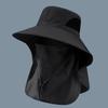 Unisex Summer Wide Brim Waterproof Quick-Drying Panama Caps Outdoor Visor Bucket Hats Mesh Breathable Sun Hat With Neck Flap