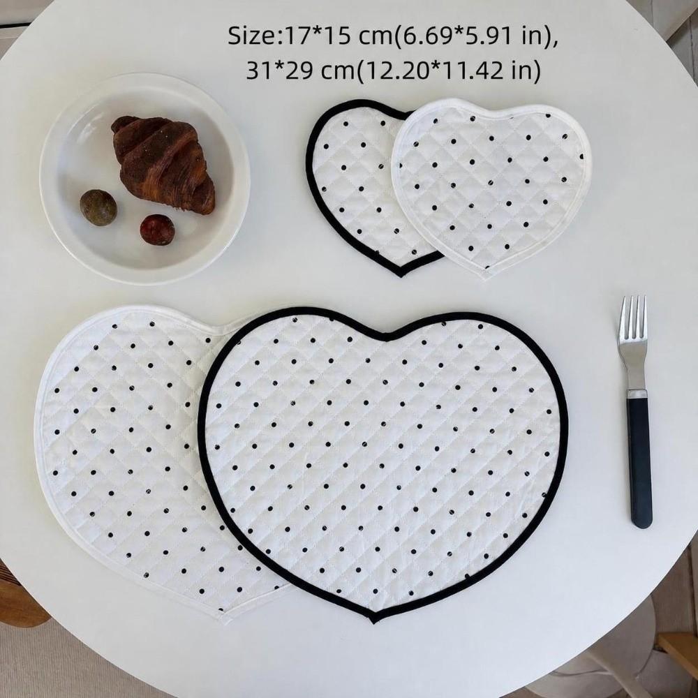 Polka Dot Quilted Water Cup Mat Plaid Western Food Mats New Insulating Table Mat  Home Decor