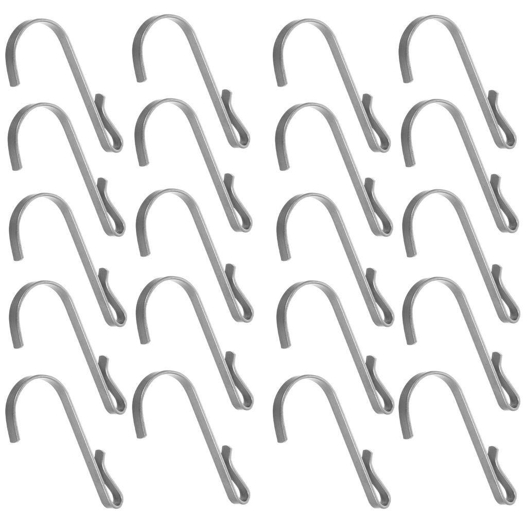 20Pcs Stainless Steel J Hooks Heavy Duty Rust Resistant Hang Clips for Kitchen Bathroom Wire Rack Shelf Utility Storage
