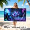 Space Cosmic Theme Soft Beach Towel Personalized Custom Name Text Towel Portable for Beach Pool Travel
