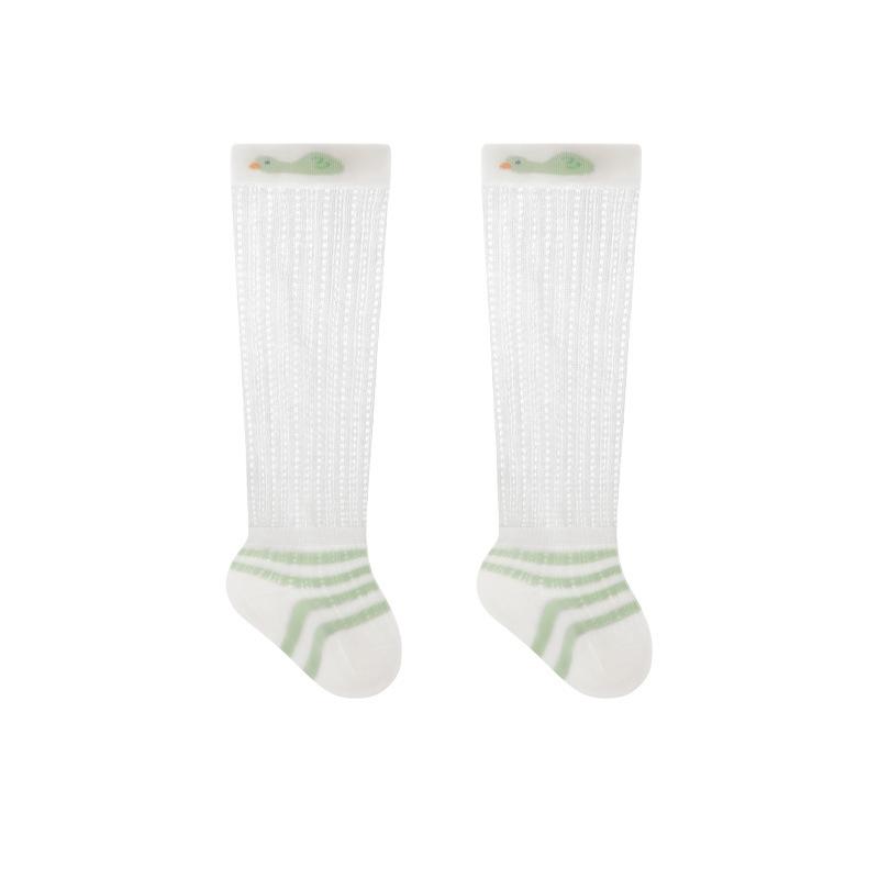 Newborn Baby Socks Summer Anti-Mosquito Knee High Infant Socks Cute Cartoon Breathable Mesh Over Calf Stockings For Infants