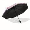 Little Twin Stars,Sanrio Automatic Folding Umbrella Simple 8 Rib Design, Bright Cartoon Pattern, Durable Iron Frame, Suitable For Travel, Ou
