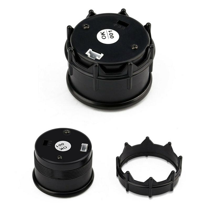 2 inch/52 mm Car Voltmeter Digital Blue/Red Led 12-24V Gauge Black Car Digital LED Display Voltage Gauge Voltmeter Round Panel