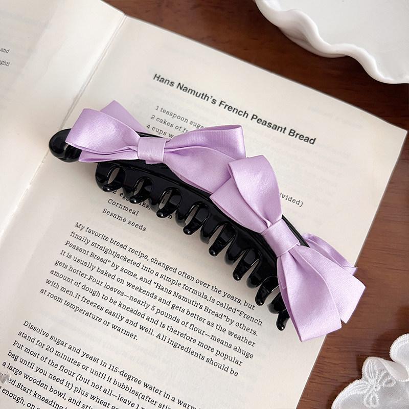 Korean Bow Banana Clips For Women Sweet Bowknot Ponytail Hairpins Hair Clamps Clip Barrettes Elegant Party Hair Accessories New