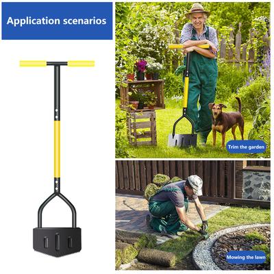 Manual Lawn Edger Stainless Steel Blade Ergonomic Handle Border Edger For Garden Flower Bed Trimming