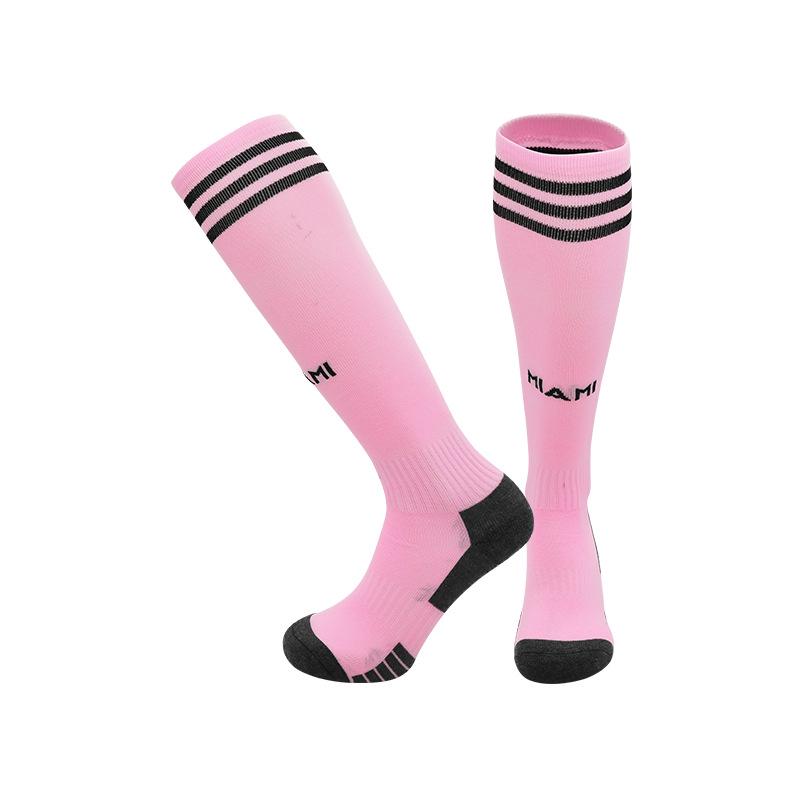 World Cup Over-the-Knee Football Socks - Argentina & Miami Barca Design for Adults & Kids