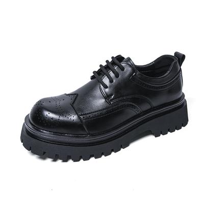Herbst Britisches Geschäfts kleid Lederschuhe Plateau Erhöhung Derby Großer Kopf Brock Große Größe Hochzeit Oxford Schuhe