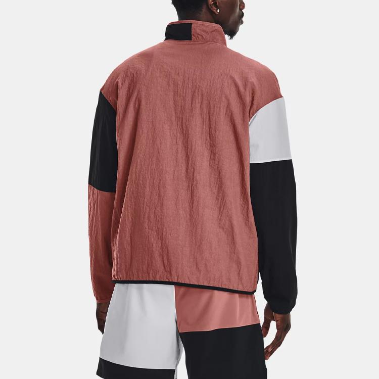 Under Armour Spliced Zip-Up Stand Collar Long Sleeve Jacket Men Jacket Polymer-Red 1377304-604