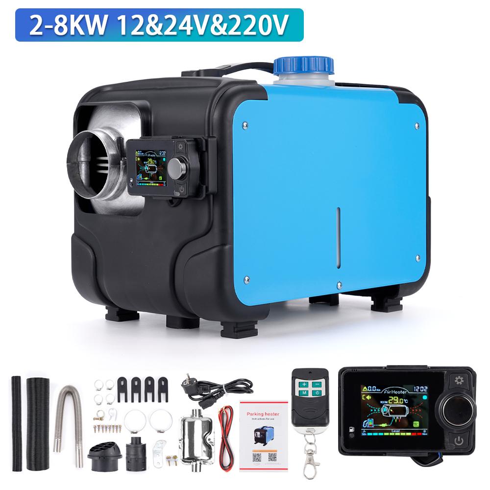12V 24V Car Diesel Heater Three-in-one Diesel Parking Heater 2KW-8KW For Bus Auto Boats Yacht Motorhome  220V