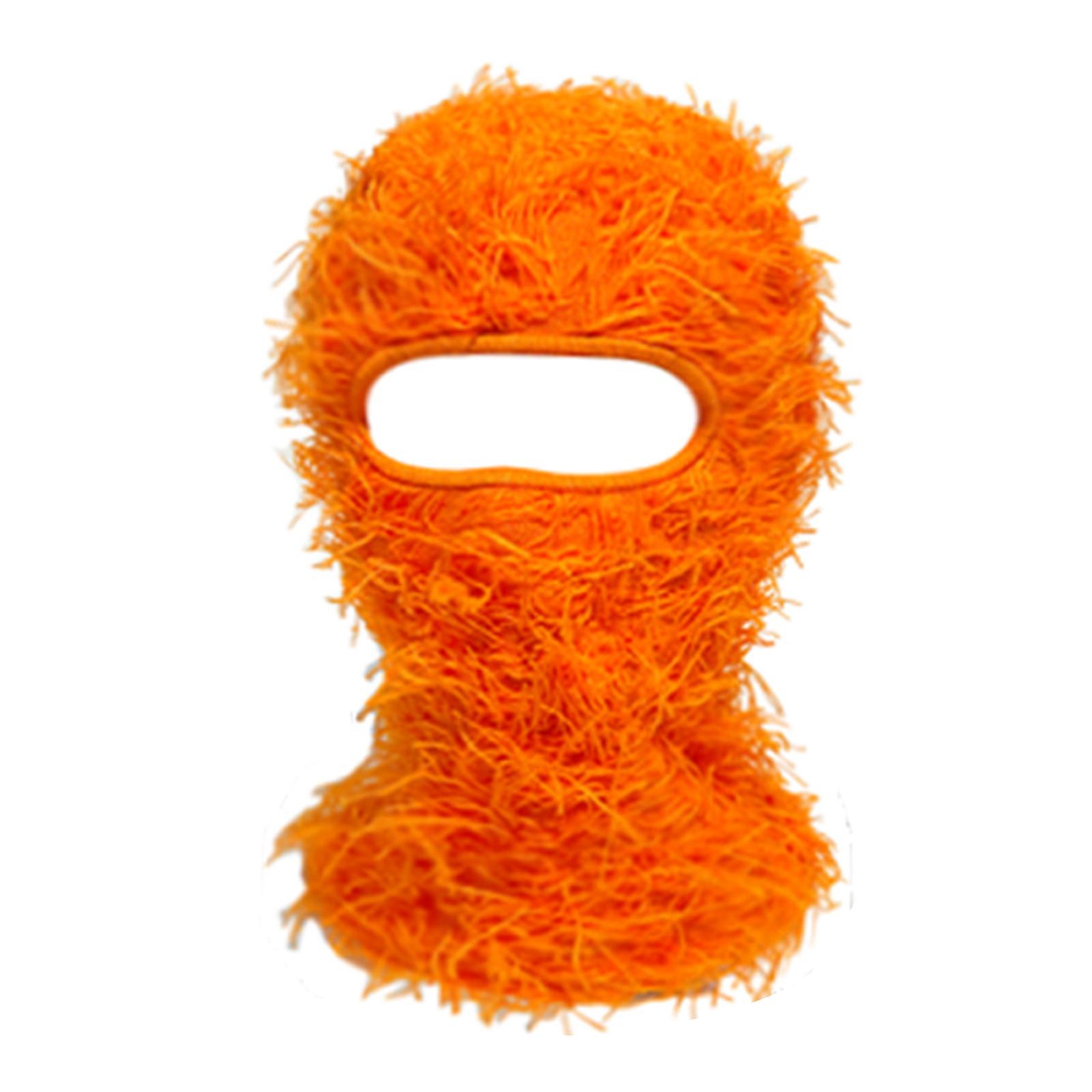 

Spooky Furry Beanie Hat Neck Warmer Robber Balaclava Hat Costume Party Cosplay Robber Party Hats оранжевый