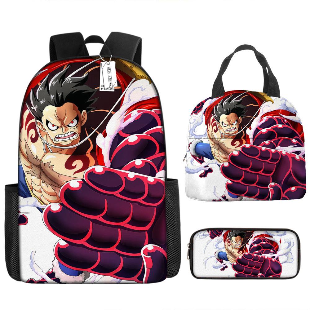

ONE PIECE one piece шкільний рюкзак Рюкзак Луффі Учні початкової та середньої школи Рюкзак великої місткості Дитяча сумка для обіду 17 inch backpack