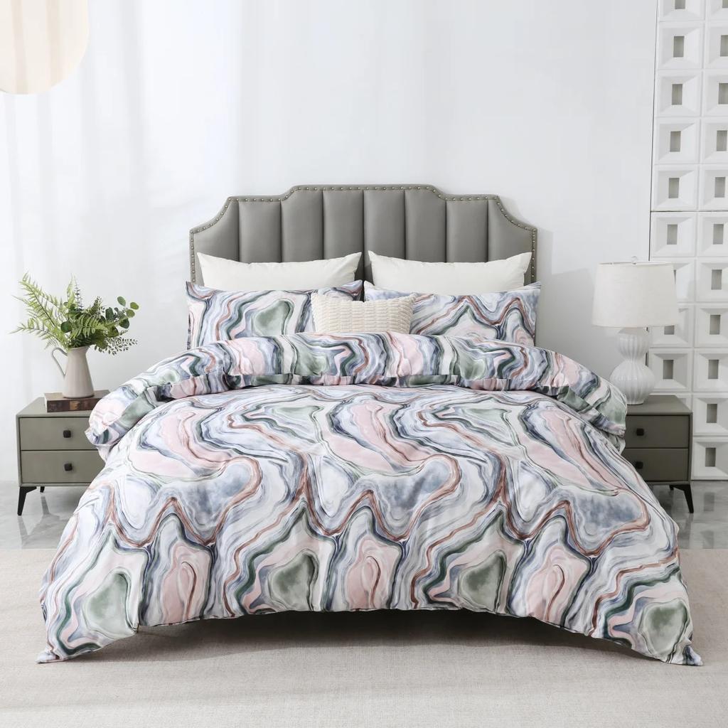 Simple Stripes Duvet Cover Twin Full King Modern Geometric Striped Comforter Cover 2/3pcs Microfiber Reversible Boho Bedding Set