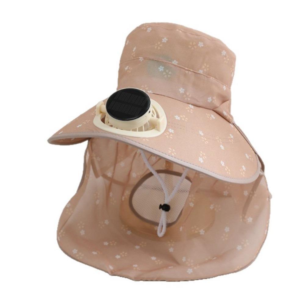 

Mens Floppy Hat Anti-UV Solar Fan Cap USB Charging Breathable Cooling Fan Hat 300MA Current Floral Design Sun Cap Cycling