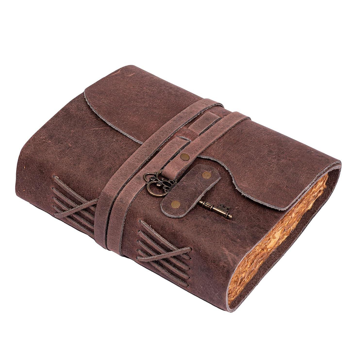 Genuine Leather Diary | Vintage Handmade Leather Journal | Premium Antique Key Closure