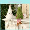 Charming Stuffed Christmas Tree Plush Doll Unique Home Party Decoration In Green White